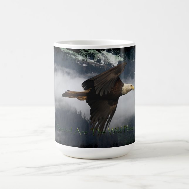 BALD EAGLE & MISTY FOREST Tea & Coffee Mug (Center)
