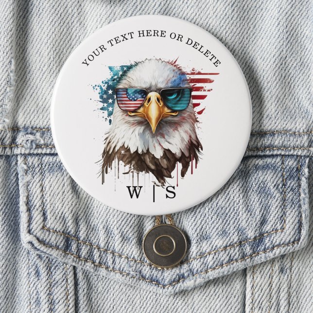 Bald Eagle modern & unique USA national symbol Button (Creator Uploaded)