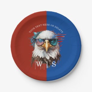 Bald Eagle modern & unique USA national symbol Paper Plates