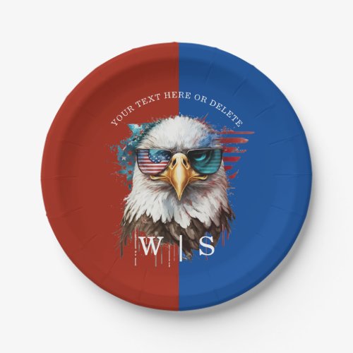 Bald Eagle modern  unique USA national symbol Paper Plates