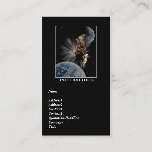 Customizable Bald Eagle Motivational Business Card