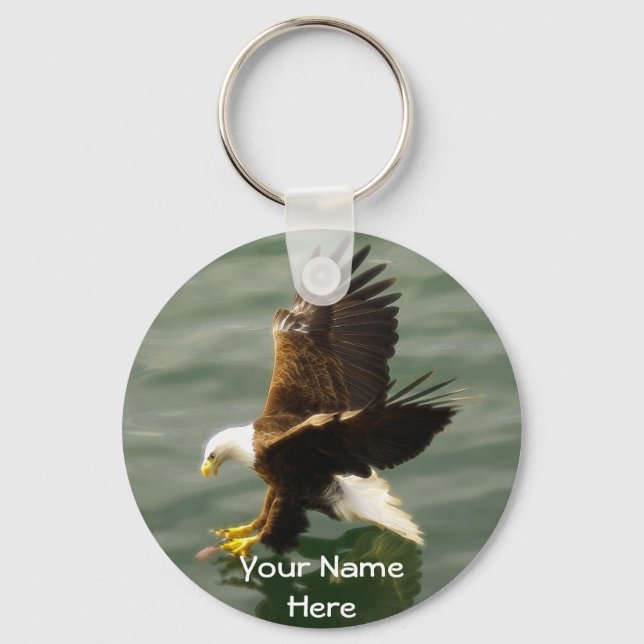 Bald Eagle Motivational Gift Keychain (Front)
