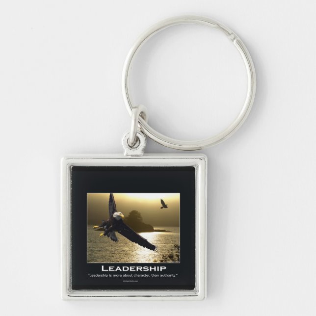 Bald Eagle Motivational Gifts Keychain (Front)