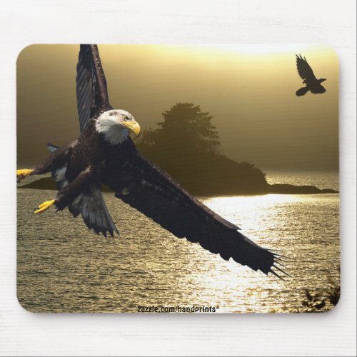 Bald Eagle Motivational Gifts Mouse Pad