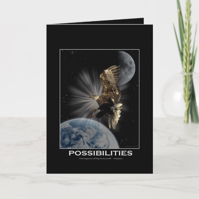 Bald Eagle Motivational Greeting Card (Front)