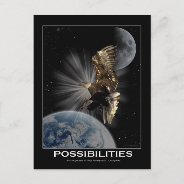 Bald Eagle Motivational Postcards (Front)