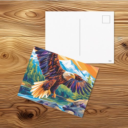Bald Eagle Mountain Stream Wildlife Postcard