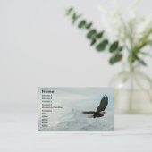 Bald eagle & mountains business card (Standing Front)