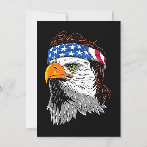 Bald Eagle Mullet USA Invitation