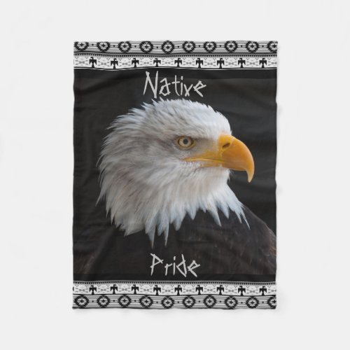 Bald Eagle Native American Pride Soft  Fleece Blanket