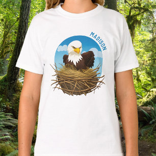 Bald Eagle Nest Cute Wildlife Nature Camp Name Fun T-Shirt