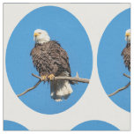 Bald Eagle on a tree branch Fabric