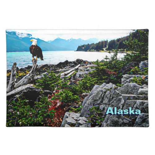 Bald Eagle On Alaska Coast Cloth Placemat