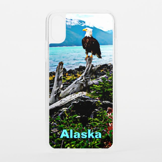 Bald Eagle On Alaska Coast Uncommon iPhone Case (Back)