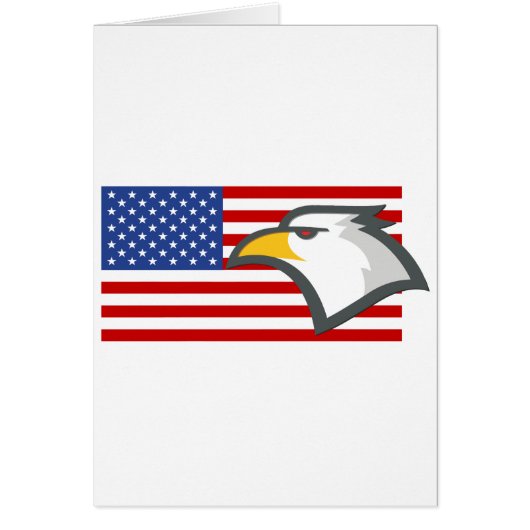 Bald Eagle on American Flag Cards (Front)