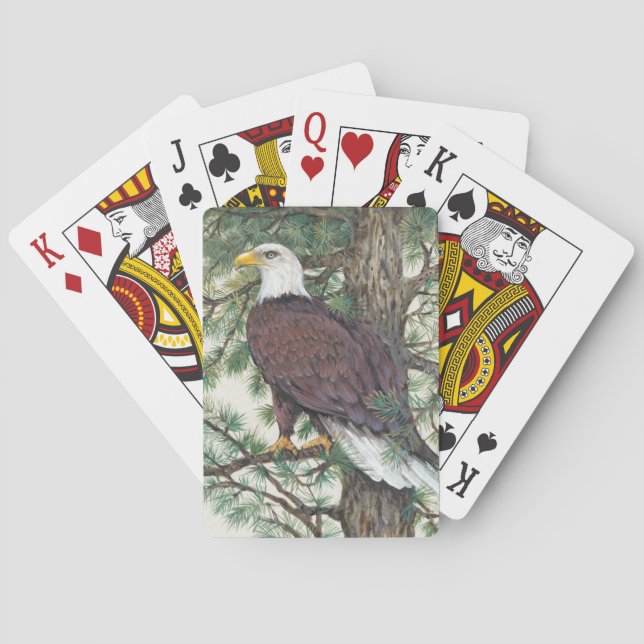 Bald Eagle on Branch Poker Cards (Back)
