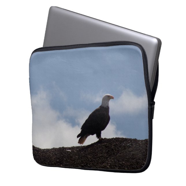Bald Eagle on High Ground Laptop Sleeve (Front Left)