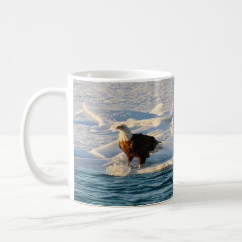 Bald Eagle on Ice Coffee Mug