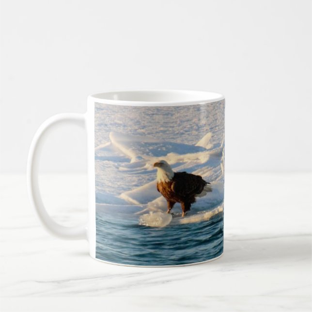 Bald Eagle on Ice Coffee Mug (Left)