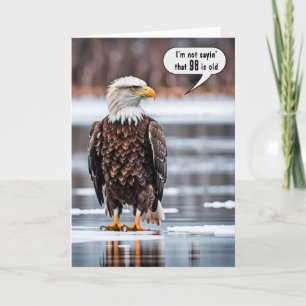 Bald Eagle On Ice For 98th Birthday Card