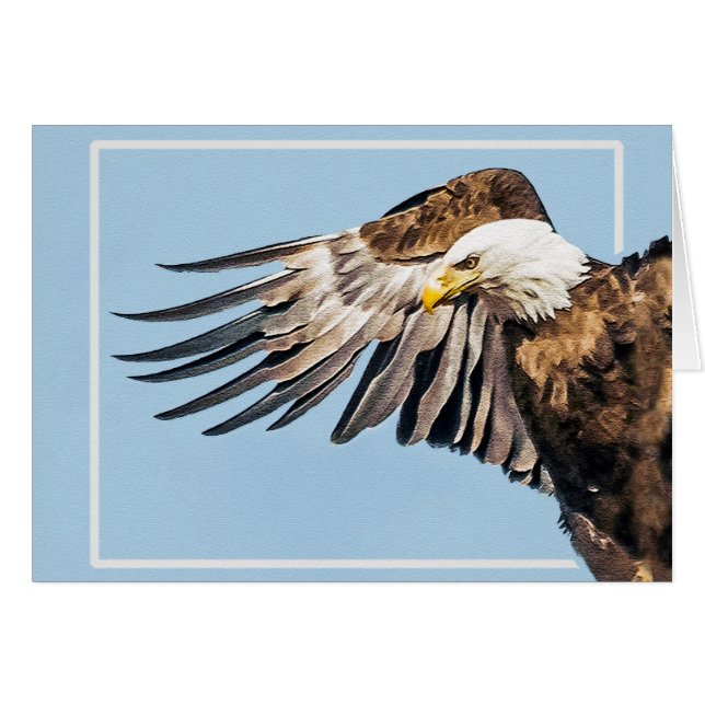 Bald Eagle on the Wing Cards (Front Horizontal)