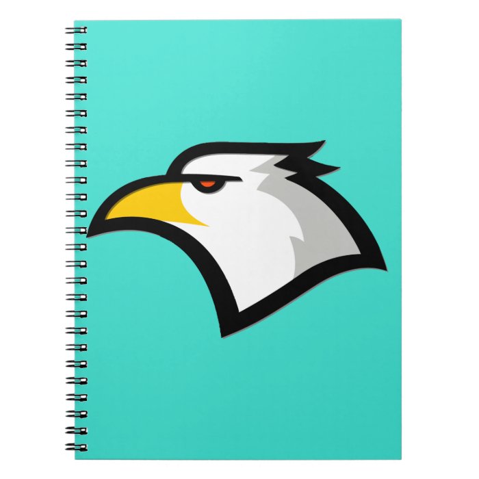 Bald Eagle on Turquoise Green Spiral Note Books