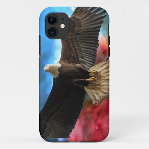 Bald Eagle  Outer Space iPhone 11 Case
