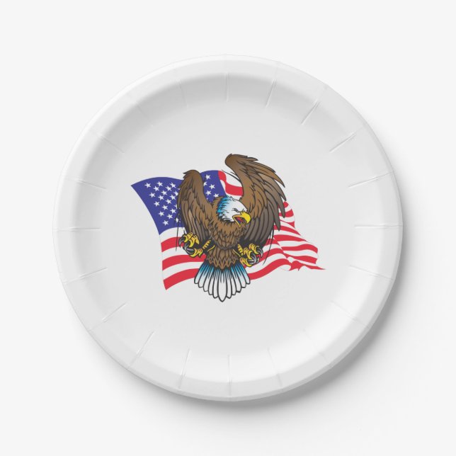 Bald Eagle  Paper Plates (Front)