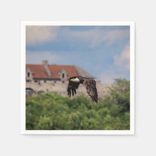 Bald Eagle passing Fort Ticonderoga Napkins