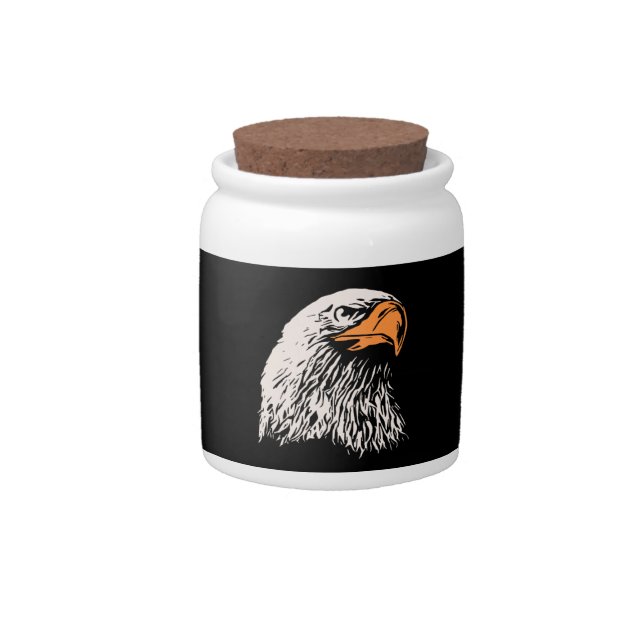 Bald Eagle Patriotic Candy Jar (Front)