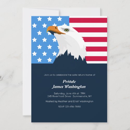 Bald Eagle Patriotic Invitation