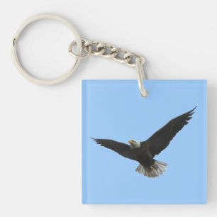 Bald Eagle Patriotic Keychain