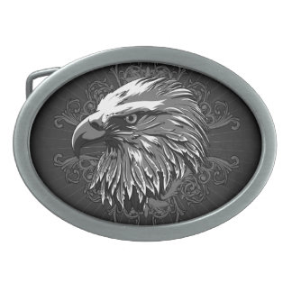 Bald Eagle Patriotic Oval Belt Buckle