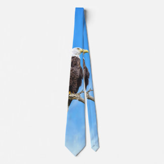 Bald Eagle Perched on a Branch Neck Tie