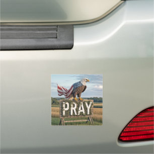 Bald Eagle Perched On a Pray Sign
