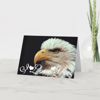 Bald Eagle Photograph Image I Love You Card
