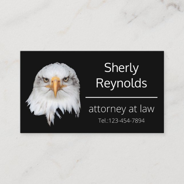 Bald Eagle pleasing customizable Business Card (Front)