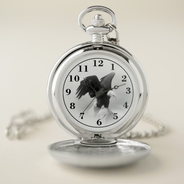 Bald Eagle Pocket Watch (Inside)