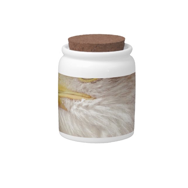 Bald Eagle Portrait Candy Jar (Front)