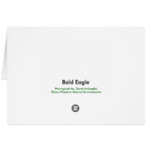 Bald Eagle Portrait - Card (Back Horizontal)