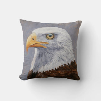 Bald Eagle Portrait Throw Pillow