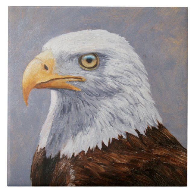 Bald Eagle Portrait Tile (Front)