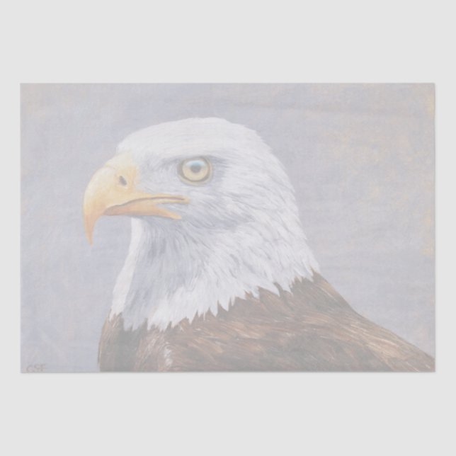Bald Eagle Portrait Tissue Paper (Front)