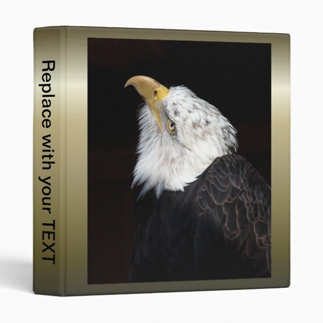 Bald Eagle Portriat 3 Ring Binder (Front/Spine)
