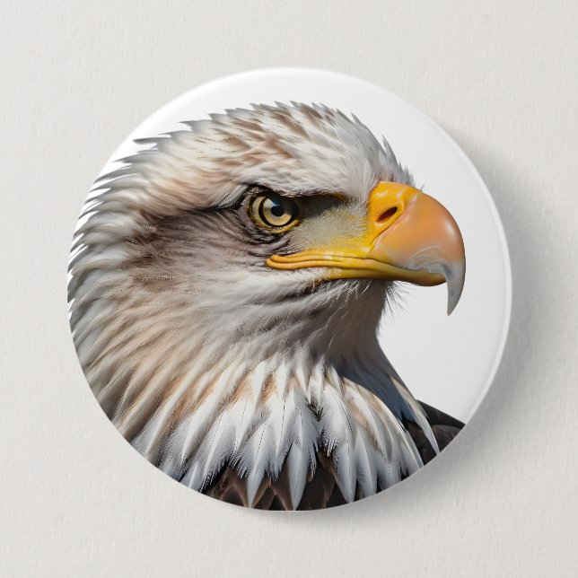 Bald Eagle Profile Button (Front)