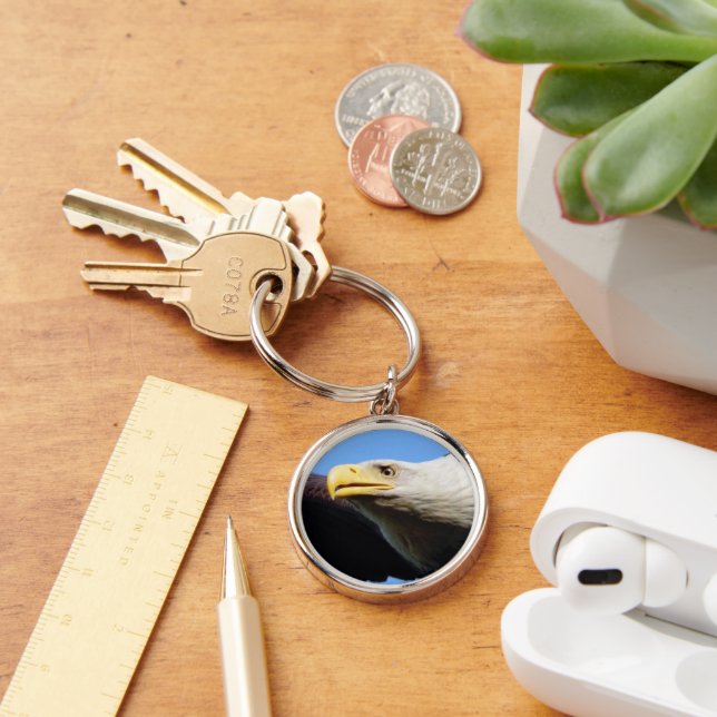 Bald Eagle Profile Keychain (Desk)