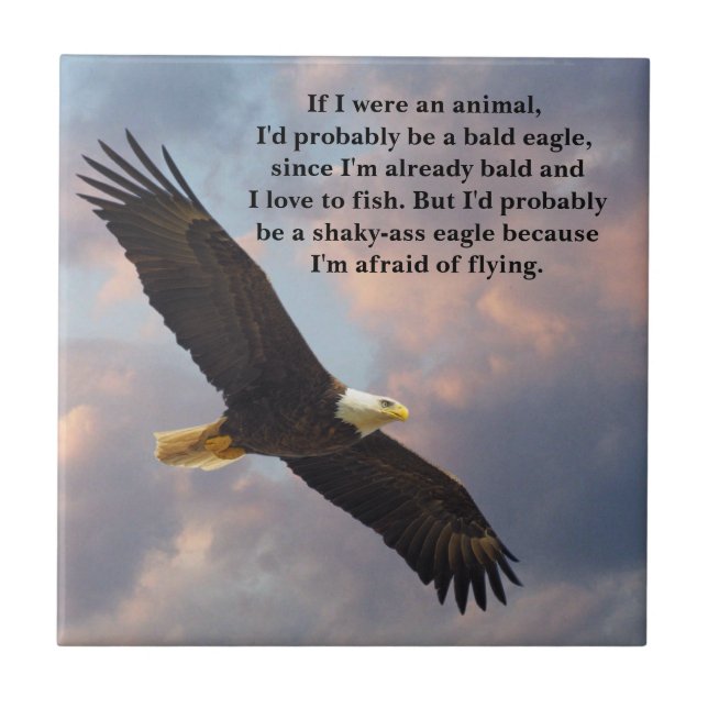 BALD EAGLE QUOTE CERAMIC TILE (Front)