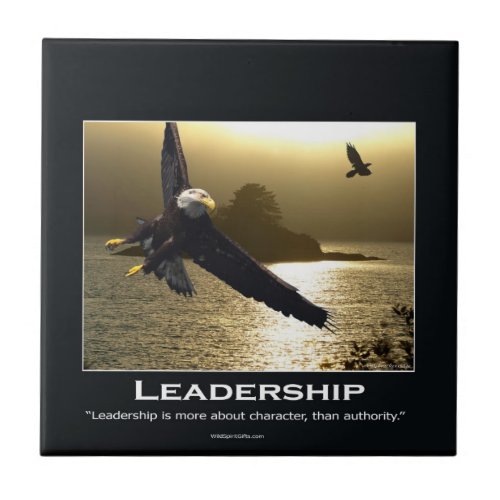 Bald Eagle Raven Motivational Photo Tile