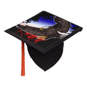 Bald Eagle - Red, White & Blue Graduation Cap Topper