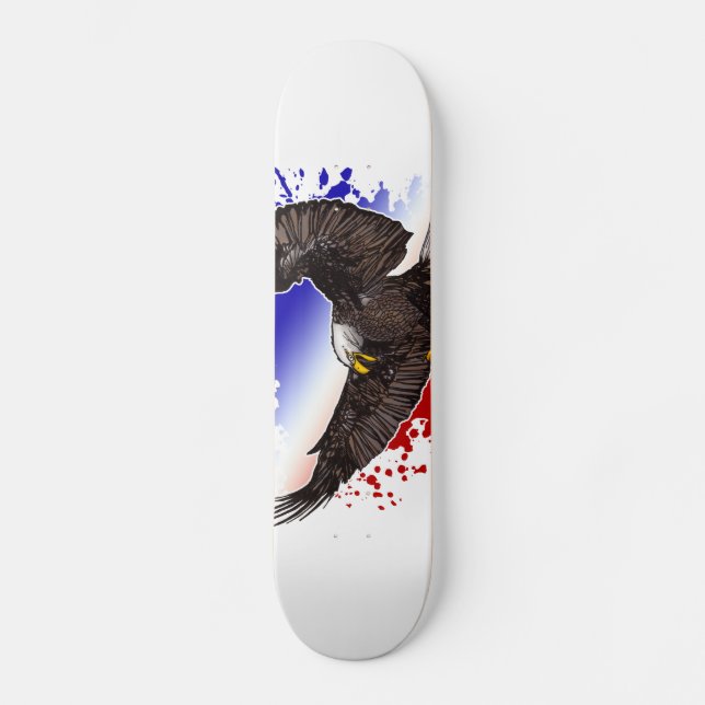 Bald Eagle - Red, White & Blue Skateboard Deck (Front)